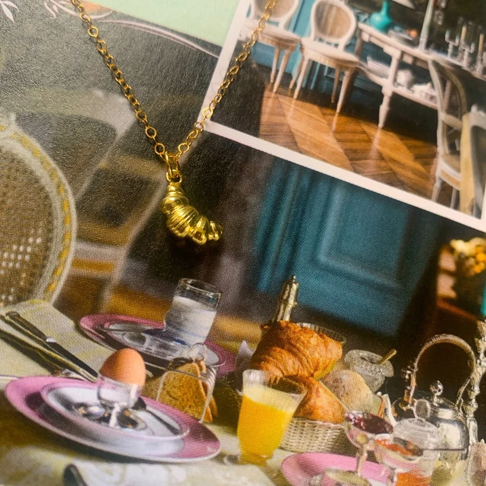 Le Petit Croissant Gold Fill Necklace - Picture 3 of 4